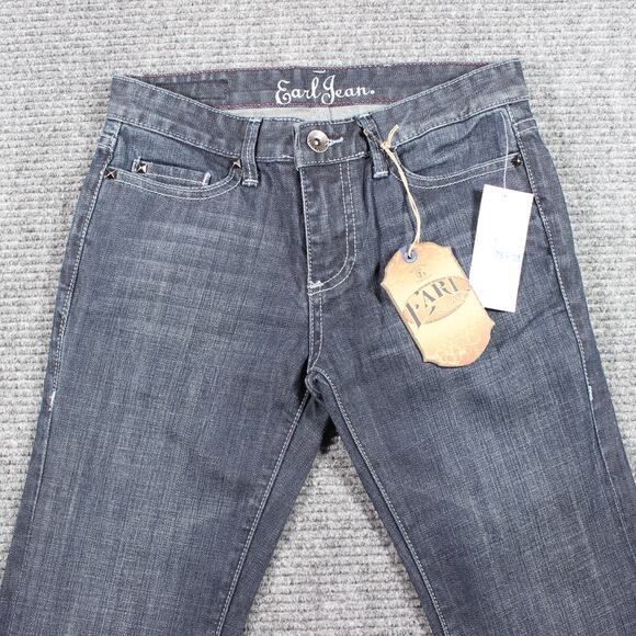 Earl Jean Jeans Womens 25x34 Blue Bootcut NWT Stud Pockets - Picture 3 of 11